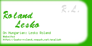 roland lesko business card